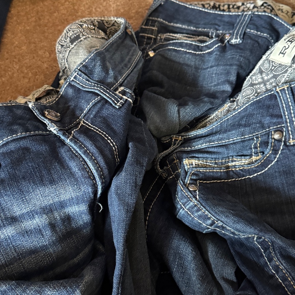 Ariat real denim womens bootcut 32 and 33 regular cowboy rancher - Picture 4 of 4